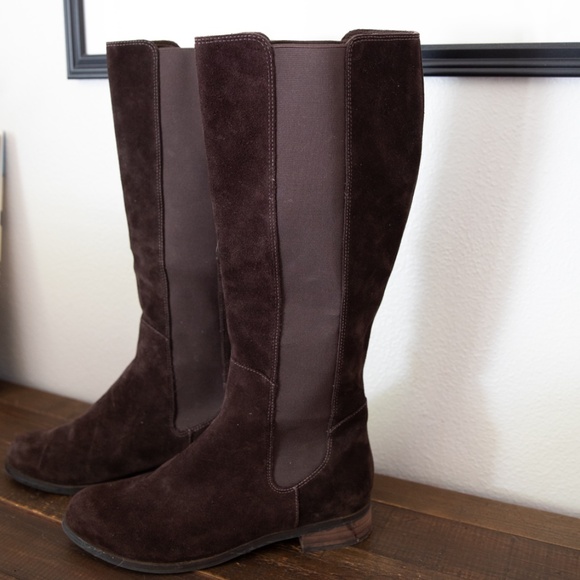 Cole Haan Nike Air Tall Brown Suede Jodhpurs Boots  - Picture 2 of 5
